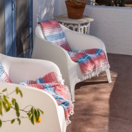 Snuggle up with a serape; Margaret Hance Park directly across the street.