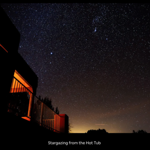 A nightly view from the hot tub