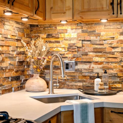 Kitchen luxury includes filtered water system - pure, great-tasting water for cooking and drinking.