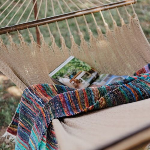 A favorite spot, on the hammock with a book