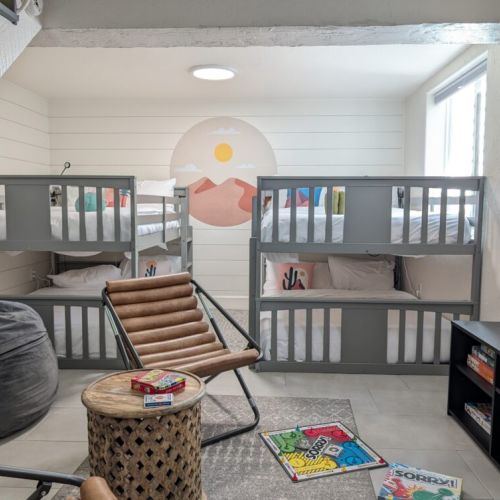 Spacious bunk beds for the kids