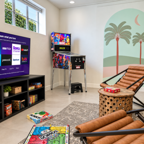 Games and entertainment in the "hidden oasis" basement