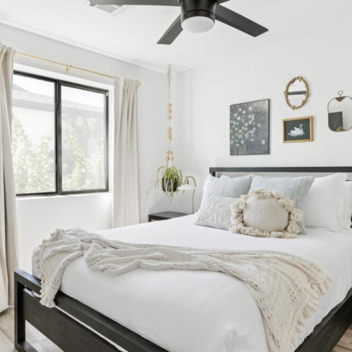 Bedroom 3 with queen bed and a great option for sunlit mornings