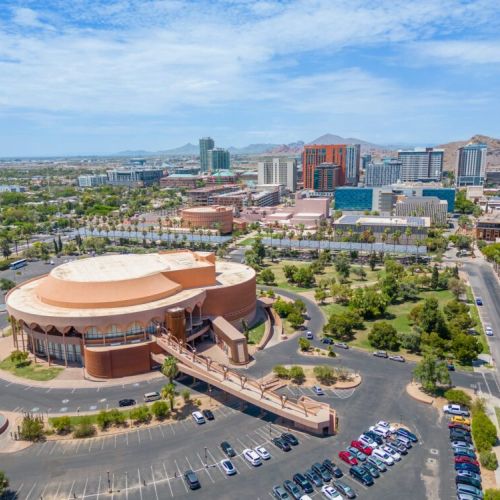 "Grady Gammage Memorial Auditorium .. a world-class arts presenting organization, which brings the best of the performing arts to Arizona. As a leader in the arts world, ASU Gammage also produces new works, artist residencies and education programs that foster the great artists of today and empower the artists of tomorrow."
