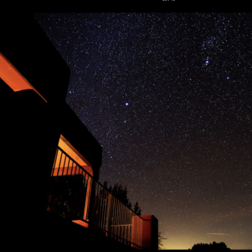 Star gazing from the hot tub