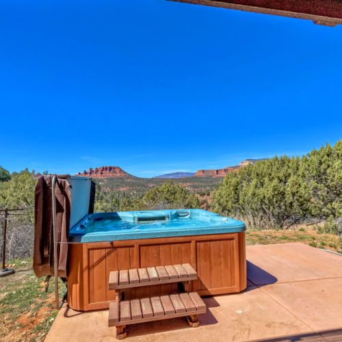 The Villa features its own private hot tub