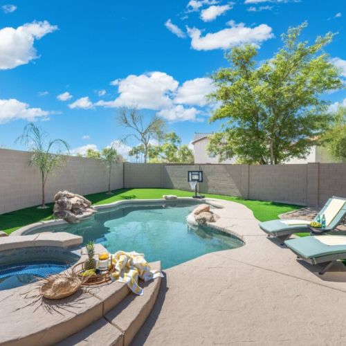 Resort-style backyard