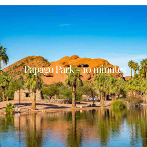 Conveniently located and a short walk away to the Papago park