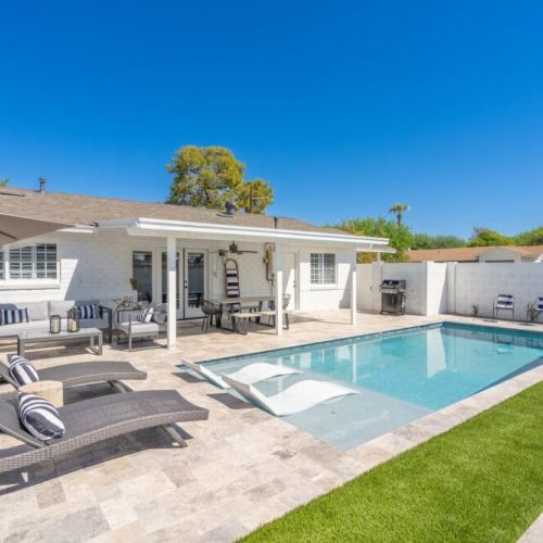 "There is a lovely seating area as well as a BBQ and outside dining table."