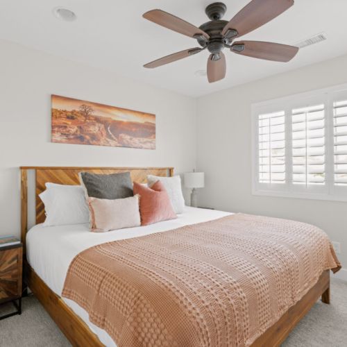 Soft muted colors in the third King Bedroom