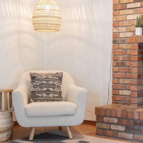 Cozy fireplace nook