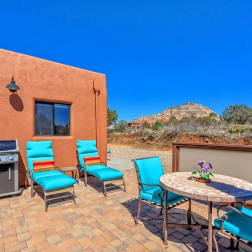View of Thunder Mountain from the jacuzzi.