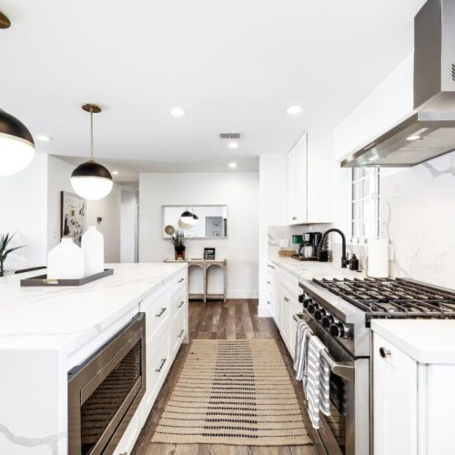 A chefs dream kitchen with views of Camelback Mountain