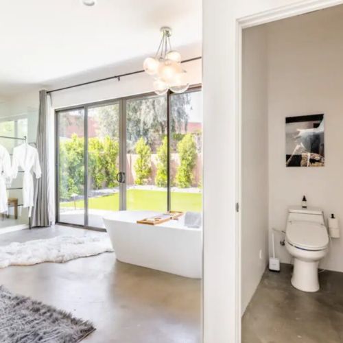 Luxury fluffy towels and eco-friendly soaps.