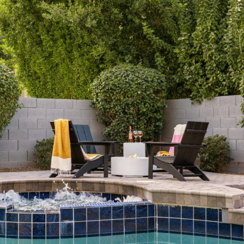 Cozy up by the firepit