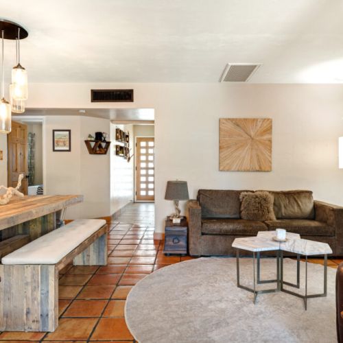 Two distinct lounge areas let groups spread out - cocktails, conversation or games and music.