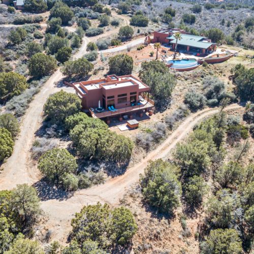 Aerial view of The Villa