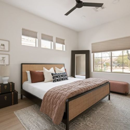 Second master with king bed and luxury linens