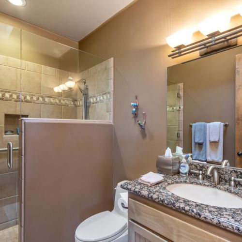 Luxurious walk-in shower in master suite