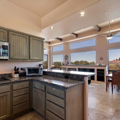 Fully kitchen stocked with everything you need for cooking or grilling.