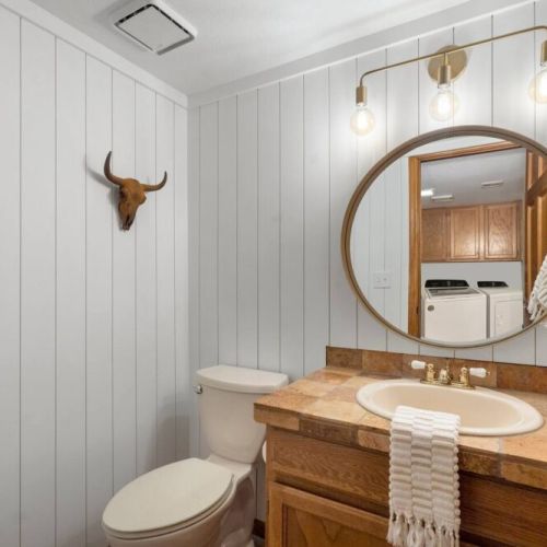 Spacious bathrooms