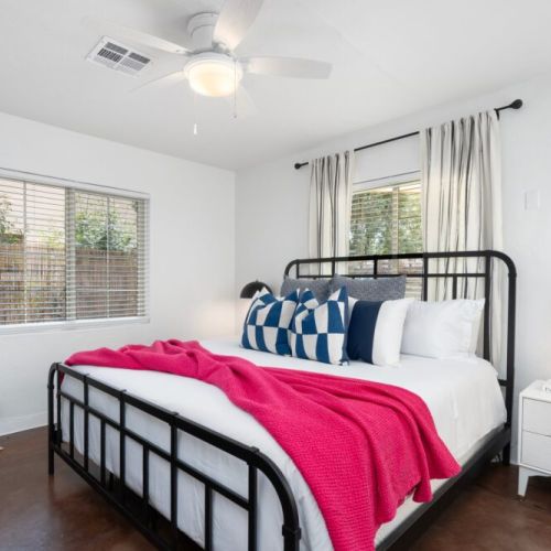 Master with king bed and luxurious linens