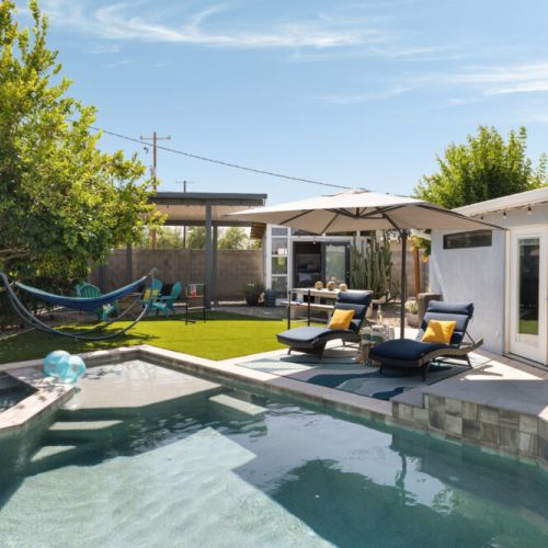 Hammock + two fire pits + pool loungers-we got you!