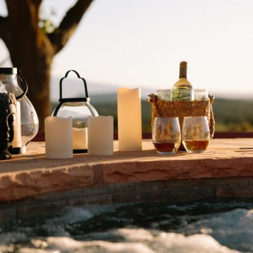 A nightly ritual, spa, wine and stars