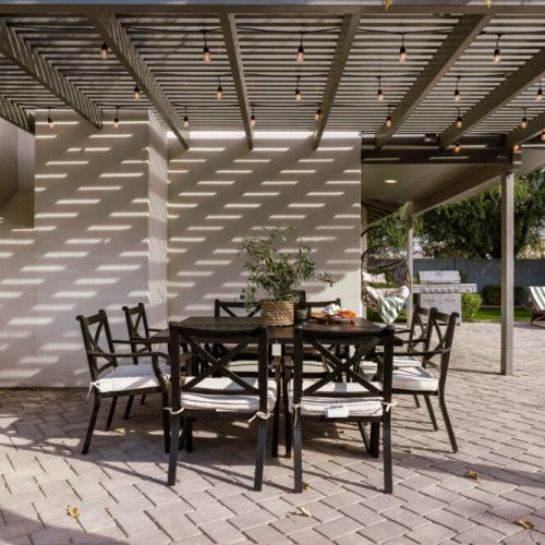 Chill with a beverage under the covered patio