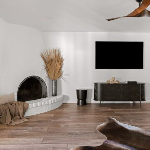 Cozy beehive fire place for chilly AZ nights