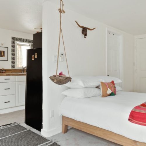 Cozy, curated, and full of character,  this inviting casita offers a peaceful stay with Southwestern charm.