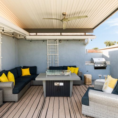 Built in BBQ with provided propane