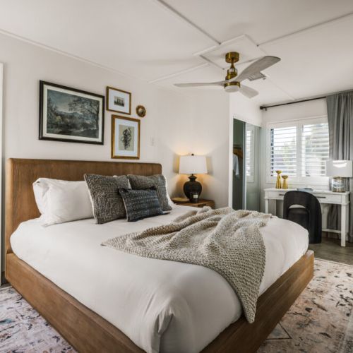 Master suite with dedicated workspace- just in case you need it.