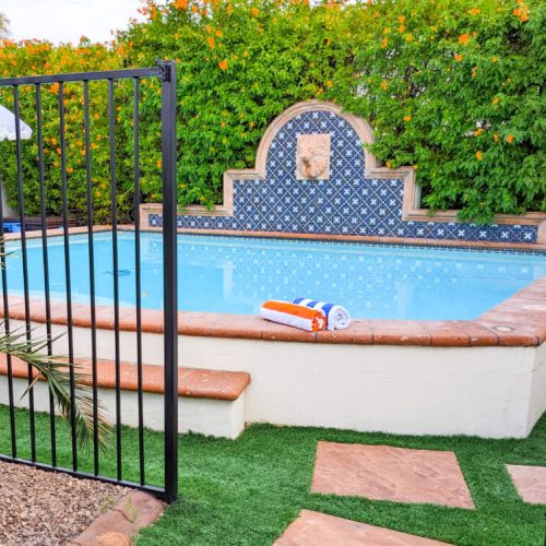 Gated + heated pool