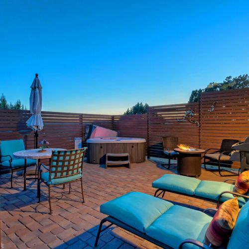 "The views are Amazing!! Both Sunrise and Sunset views over the Mountains having the pool and hot tub is perfect!"