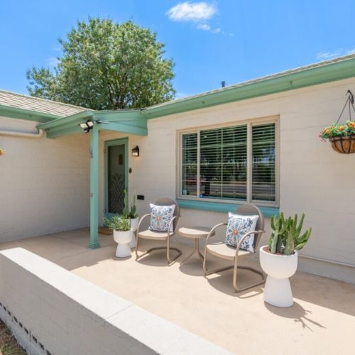 Front patio sitting area