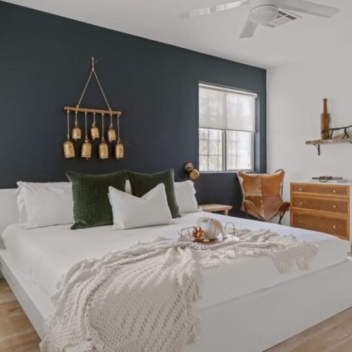 Master Bedroom with King Bed and a zen vibe for a great nights sleep