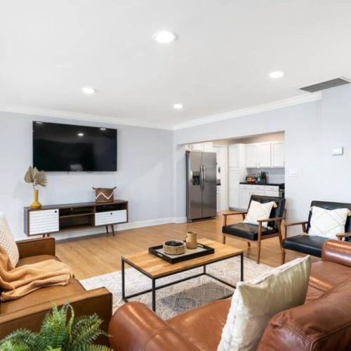 A great room for gathering at the end of the day.