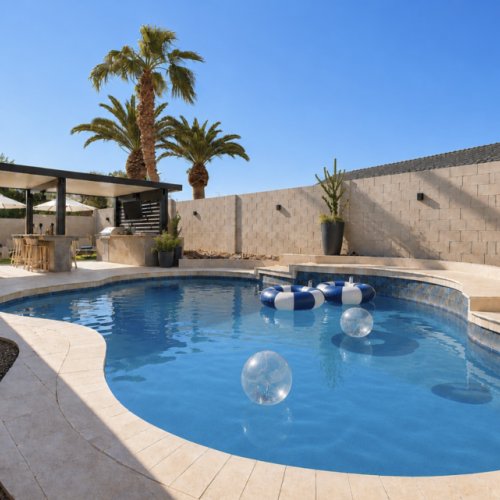 Take a dip in the heated pool (additional fees apply to add heat)
