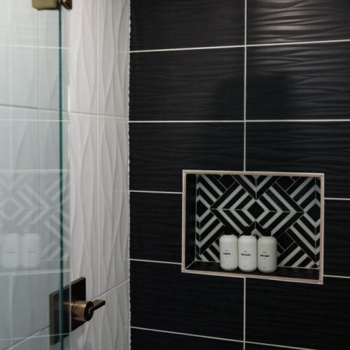 Exquisite detailing in the showers