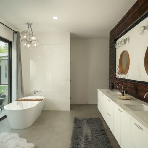 Spa-like master retreat with standalone tub