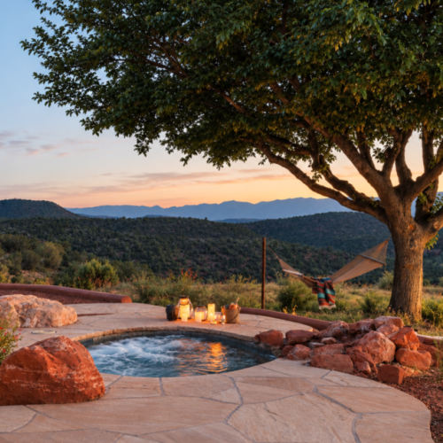 Main home private hot tub