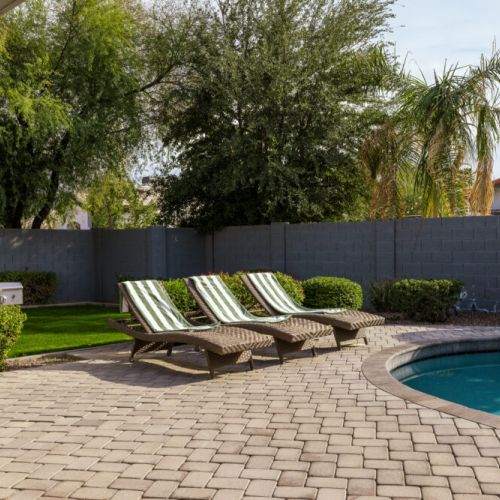 Lux pool towels + lounge chairs