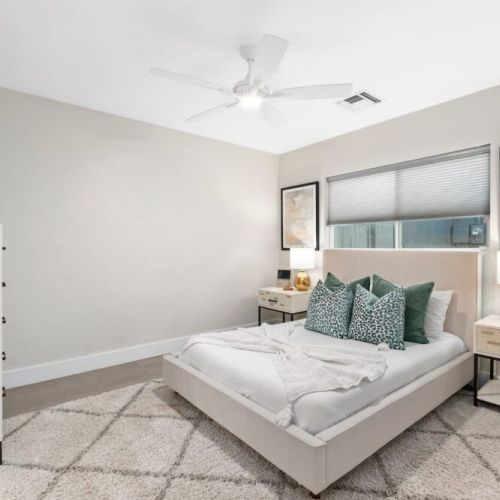 Bedroom 3 with its own Smart TV and en suite private bathroom with walk in shower