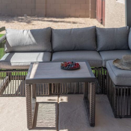 Lush outdoor seating