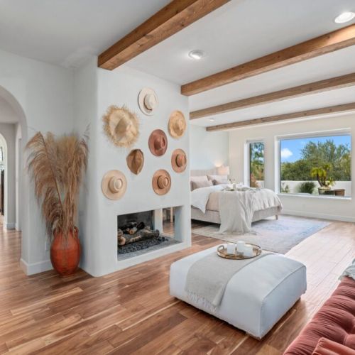 Master suite with desert + mountain views
