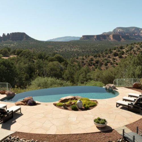 "The pool and hot tub were definite favorites, perfect for relaxing and spending quality time together while taking in the fabulous landscape."