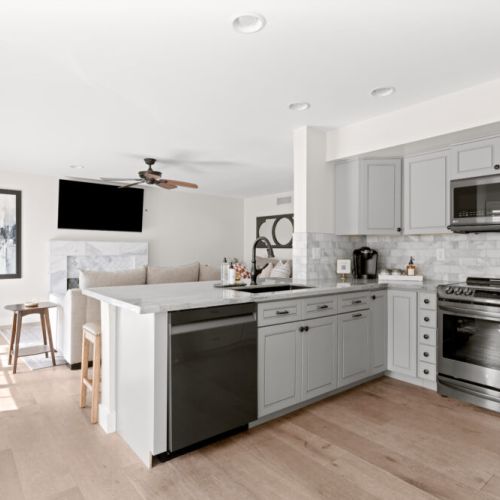 Conveniently move about the kitchen while interacting with others in the home