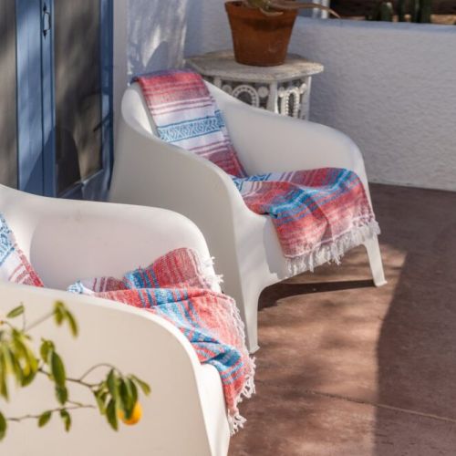 Snuggle up with a serape; Margaret Hance Park directly across the street.