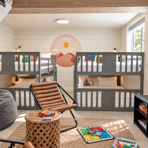 Double bunks in basement